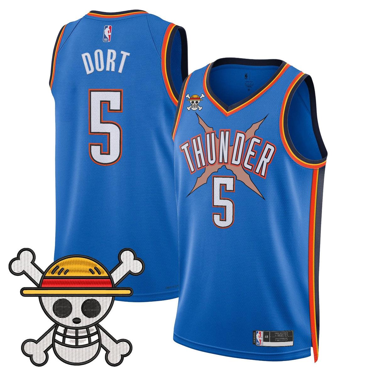 Men's Oklahoma City Thunder x One Piece Swingman Jersey- Stitched