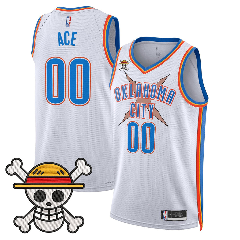 Men's Oklahoma City Thunder x One Piece Swingman Jersey- Stitched