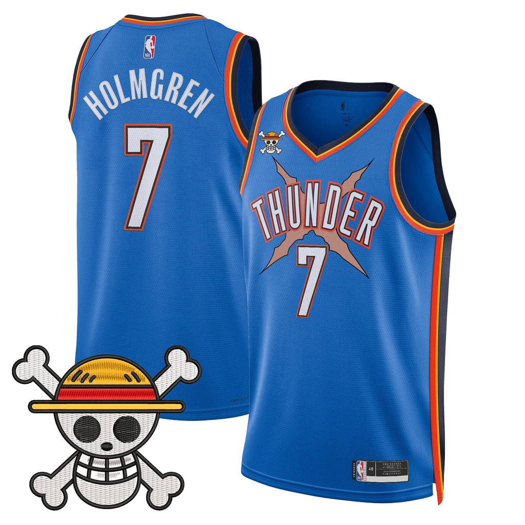Men's Oklahoma City Thunder x One Piece Swingman Jersey- Stitched