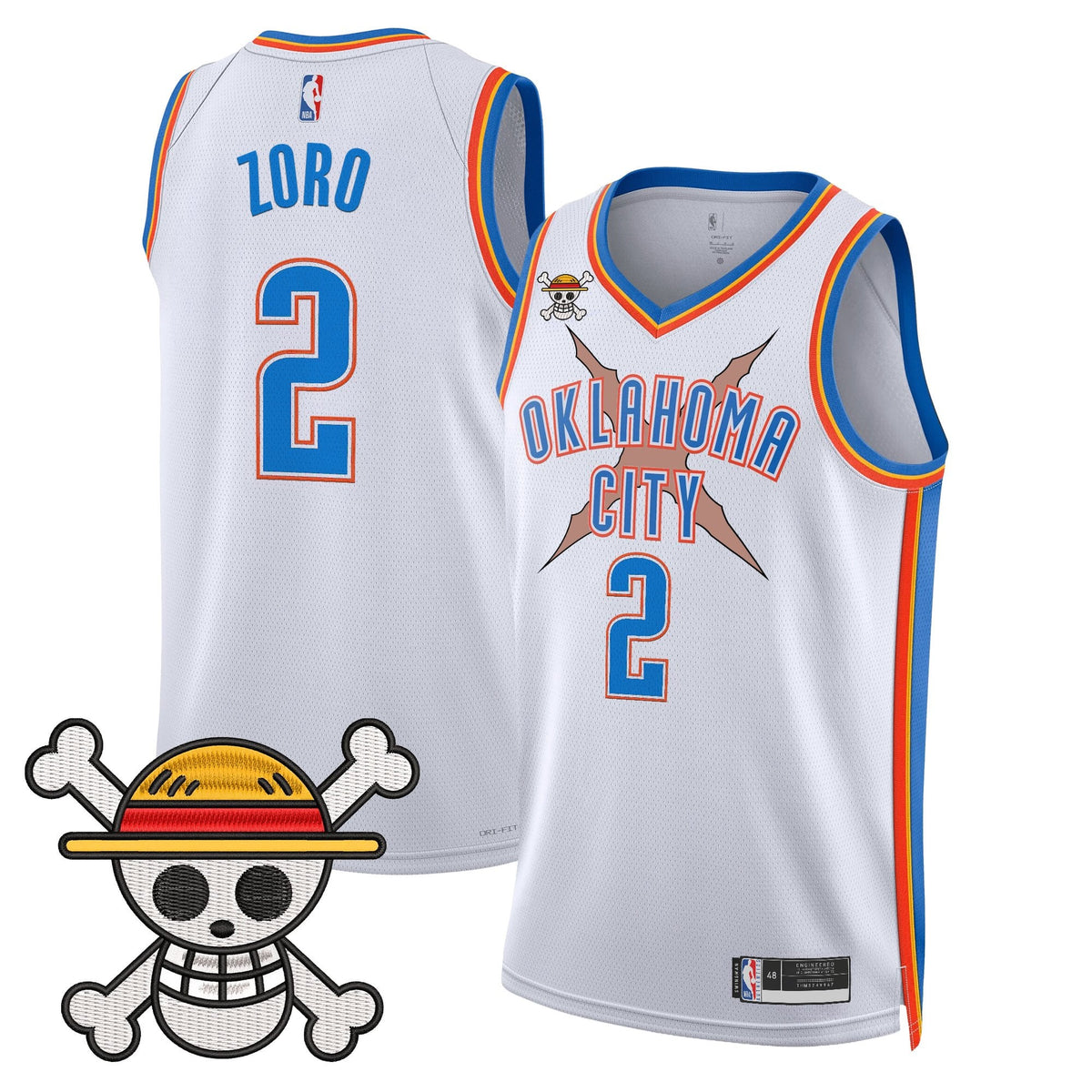 Men's Oklahoma City Thunder x One Piece Swingman Jersey- Stitched