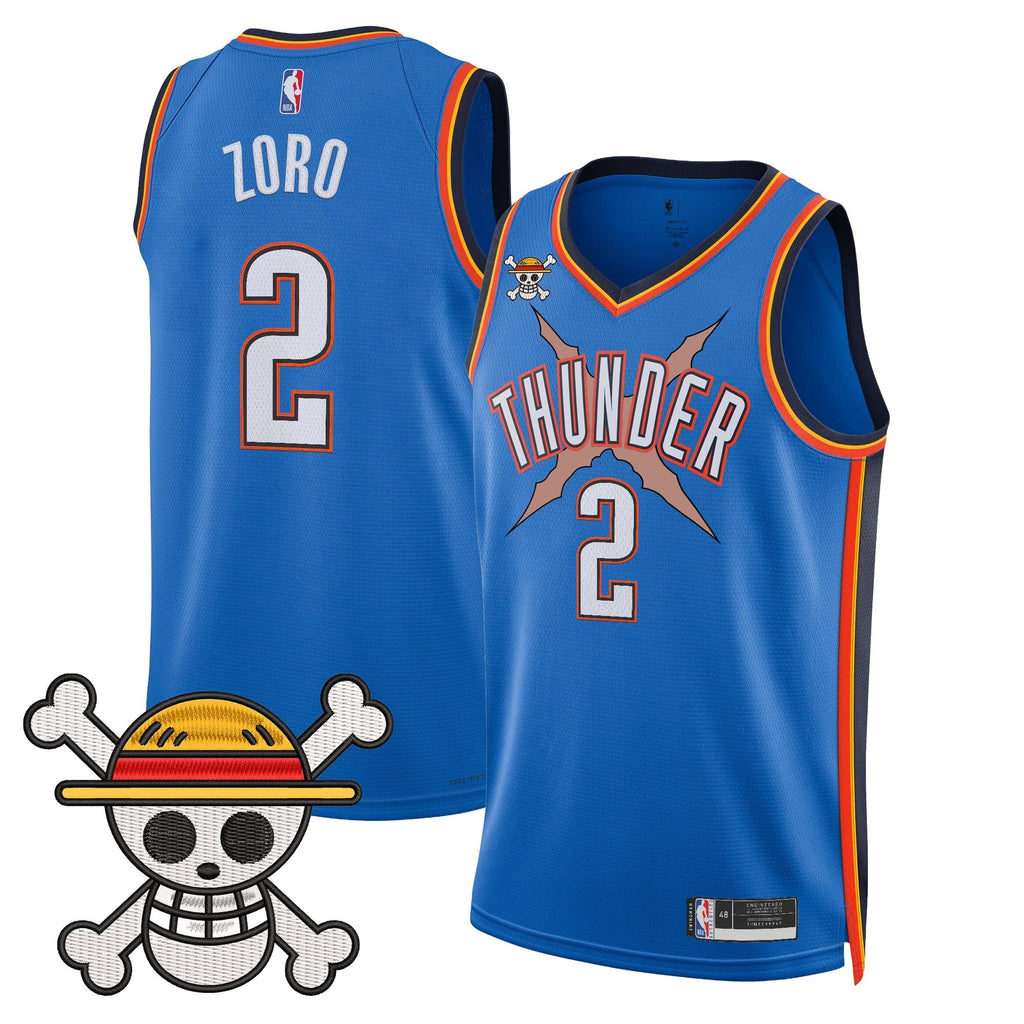 Men's Oklahoma City Thunder x One Piece Swingman Jersey- Stitched