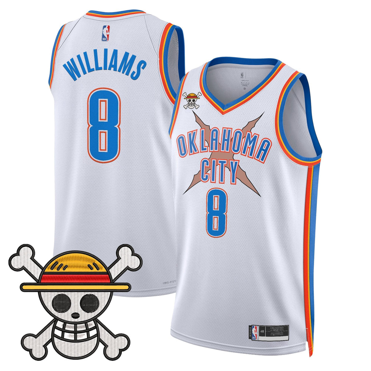 Men's Oklahoma City Thunder x One Piece Swingman Jersey- Stitched