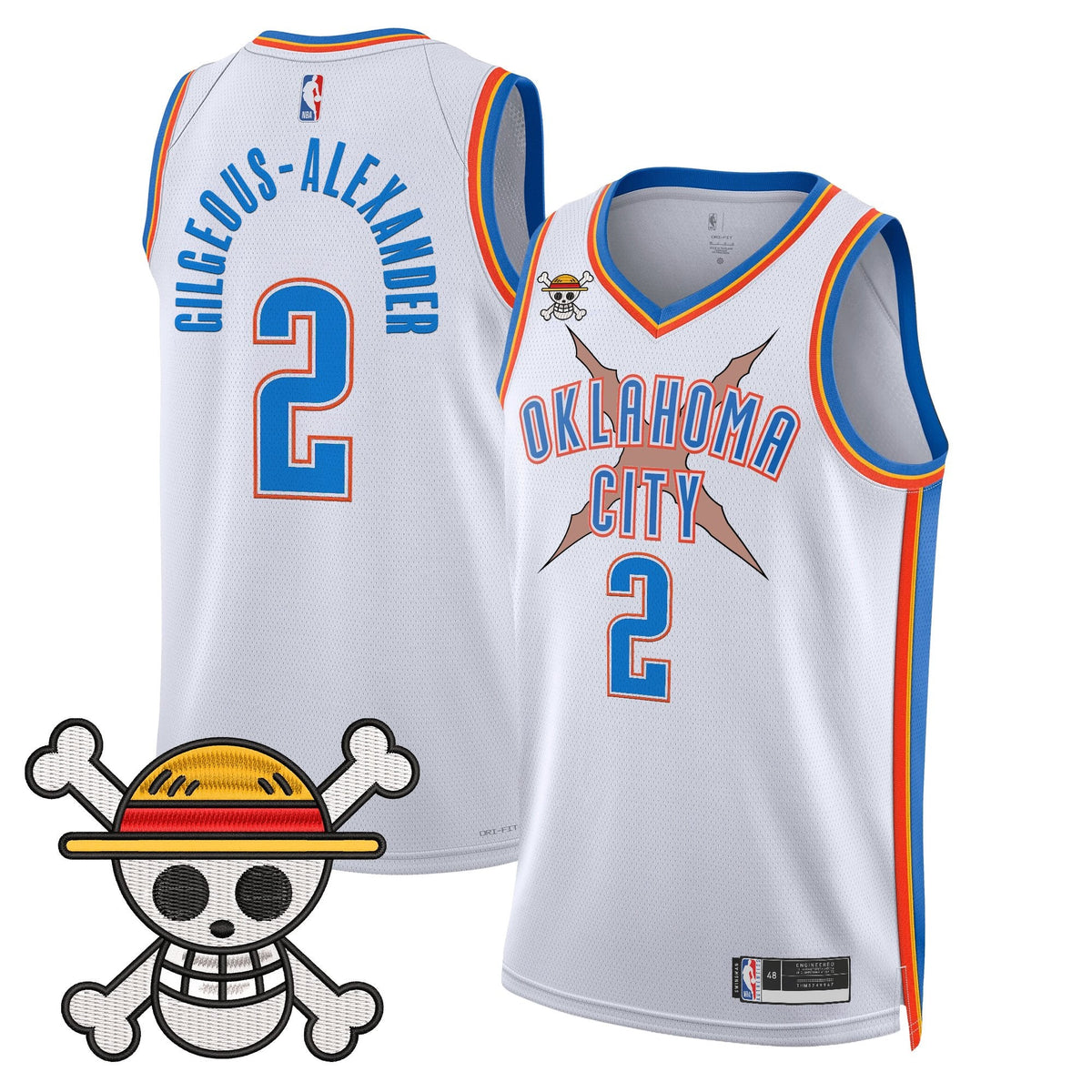 Men's Oklahoma City Thunder x One Piece Swingman Jersey- Stitched