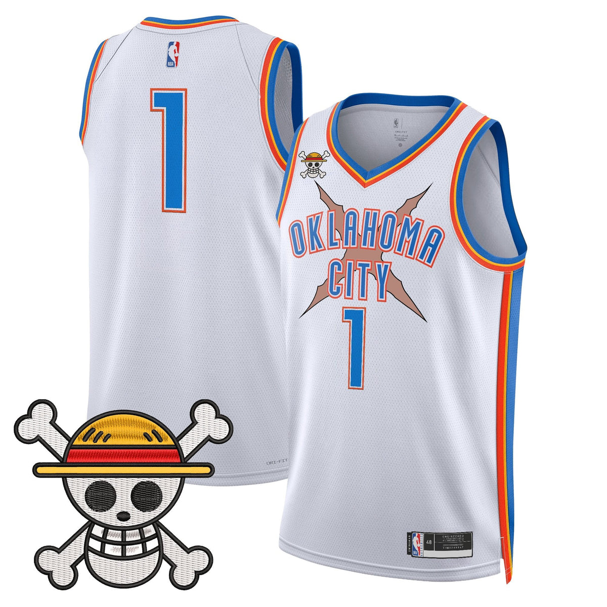 Men's Oklahoma City Thunder x One Piece Swingman Jersey- Stitched