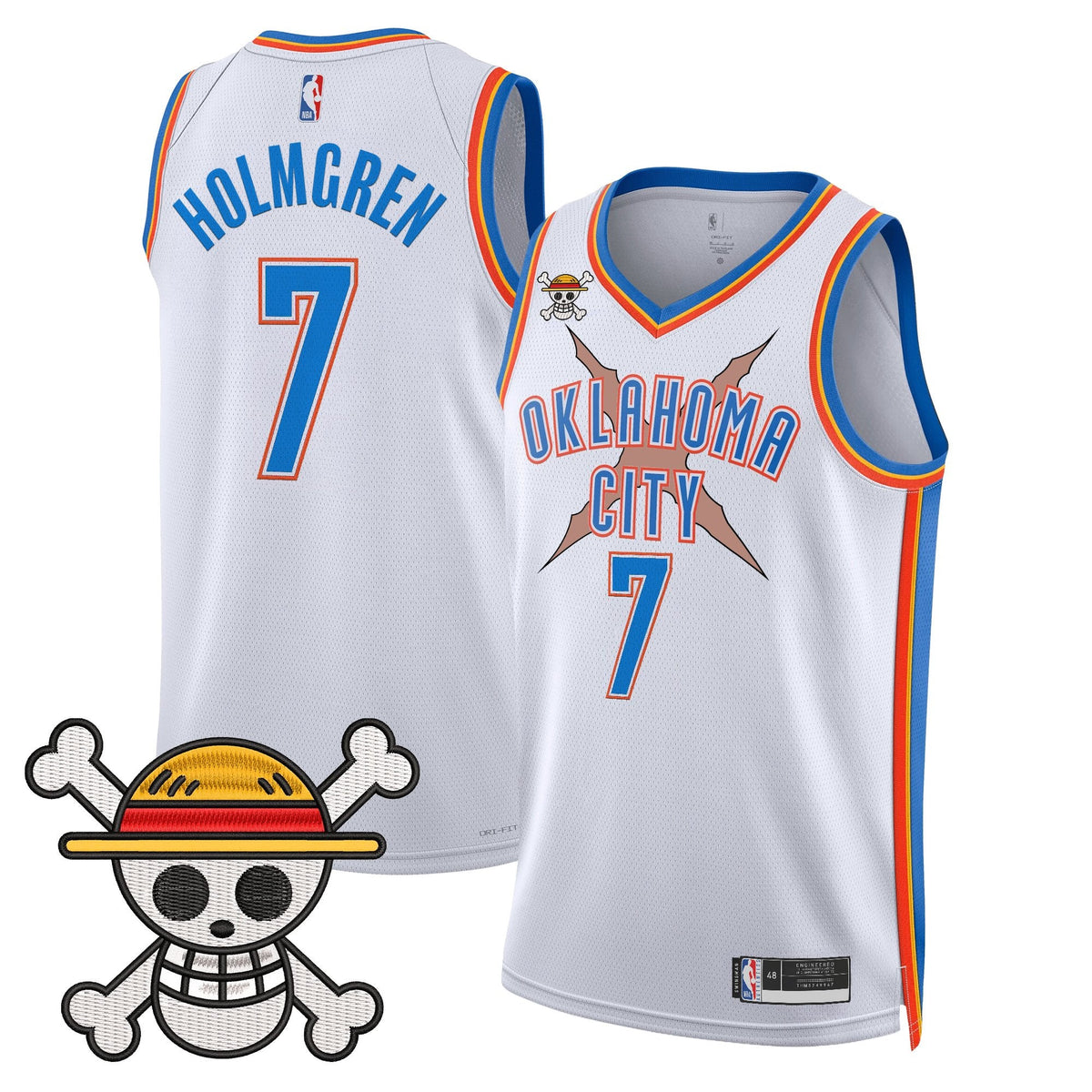 Men's Oklahoma City Thunder x One Piece Swingman Jersey- Stitched