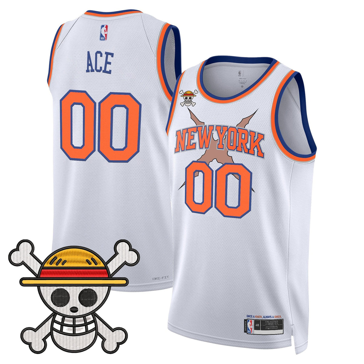 Men's New York Knicks x One Piece Swingman Jersey- Stitched