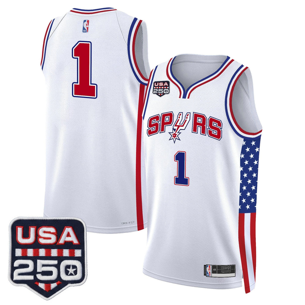 Men's San Antonio Spurs "America 250 Edition" Swingman Jersey - All Stitched