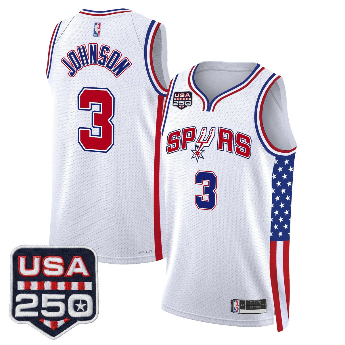 Men's San Antonio Spurs "America 250 Edition" Swingman Jersey - All Stitched