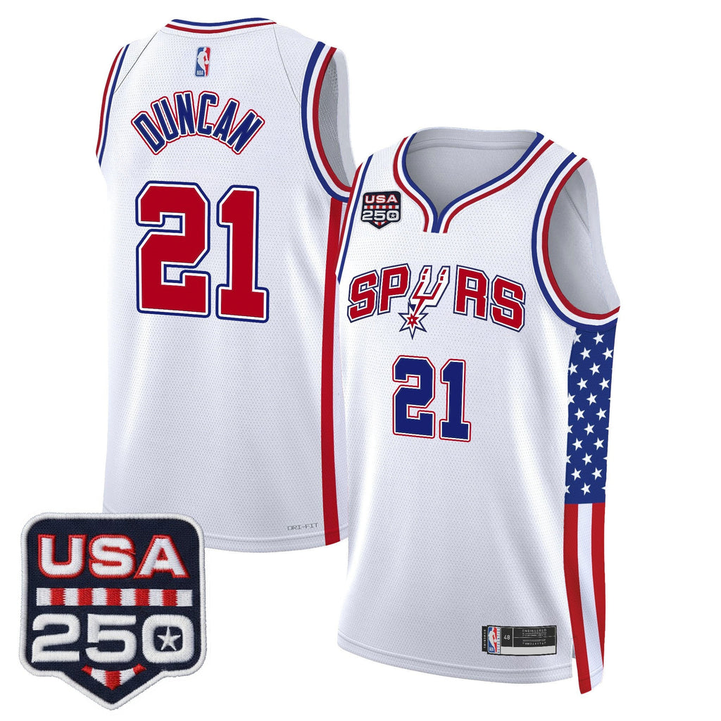 Men's San Antonio Spurs "America 250 Edition" Swingman Jersey - All Stitched