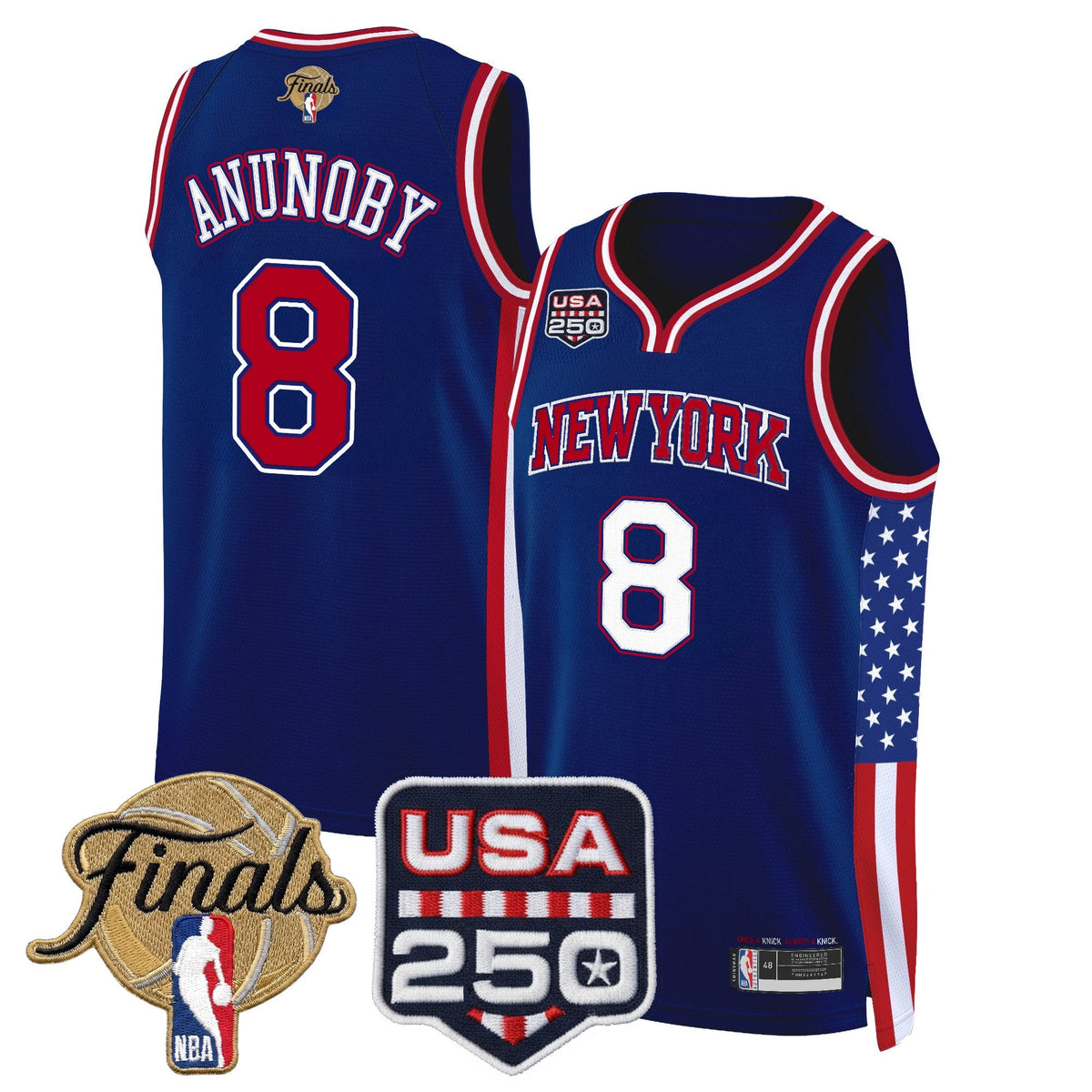 Men's New York Knicks "America 250 Edition" 2026 Finals Patch Swingman Jersey - All Stitched