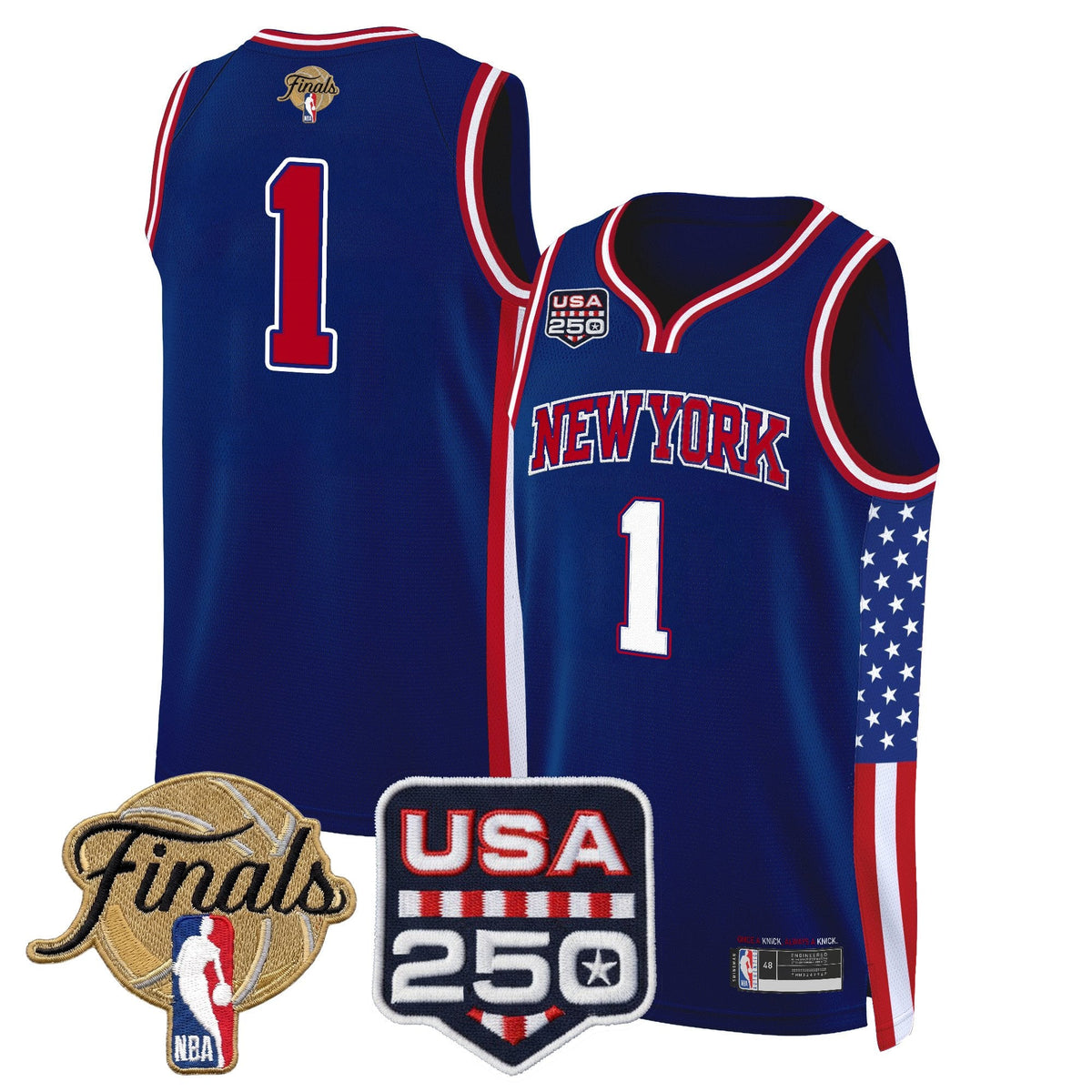 Men's New York Knicks "America 250 Edition" 2026 Finals Patch Swingman Jersey - All Stitched