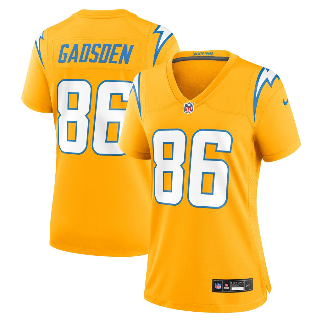 Women's Los Angeles Chargers Oronde Gadsden Nike Gold Alternate Charger Power Game Jersey