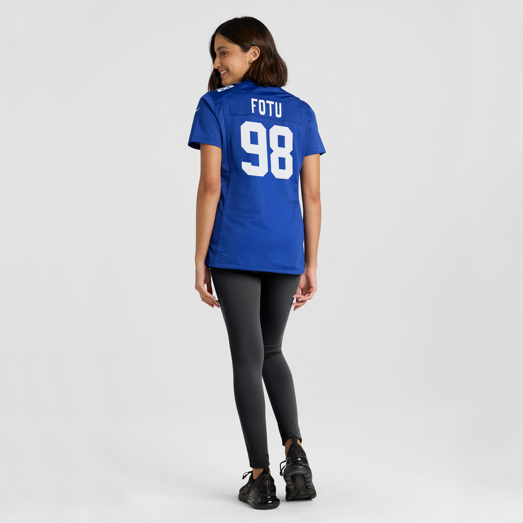 Women's New York Giants Leki Fotu Nike Royal Team Game Jersey