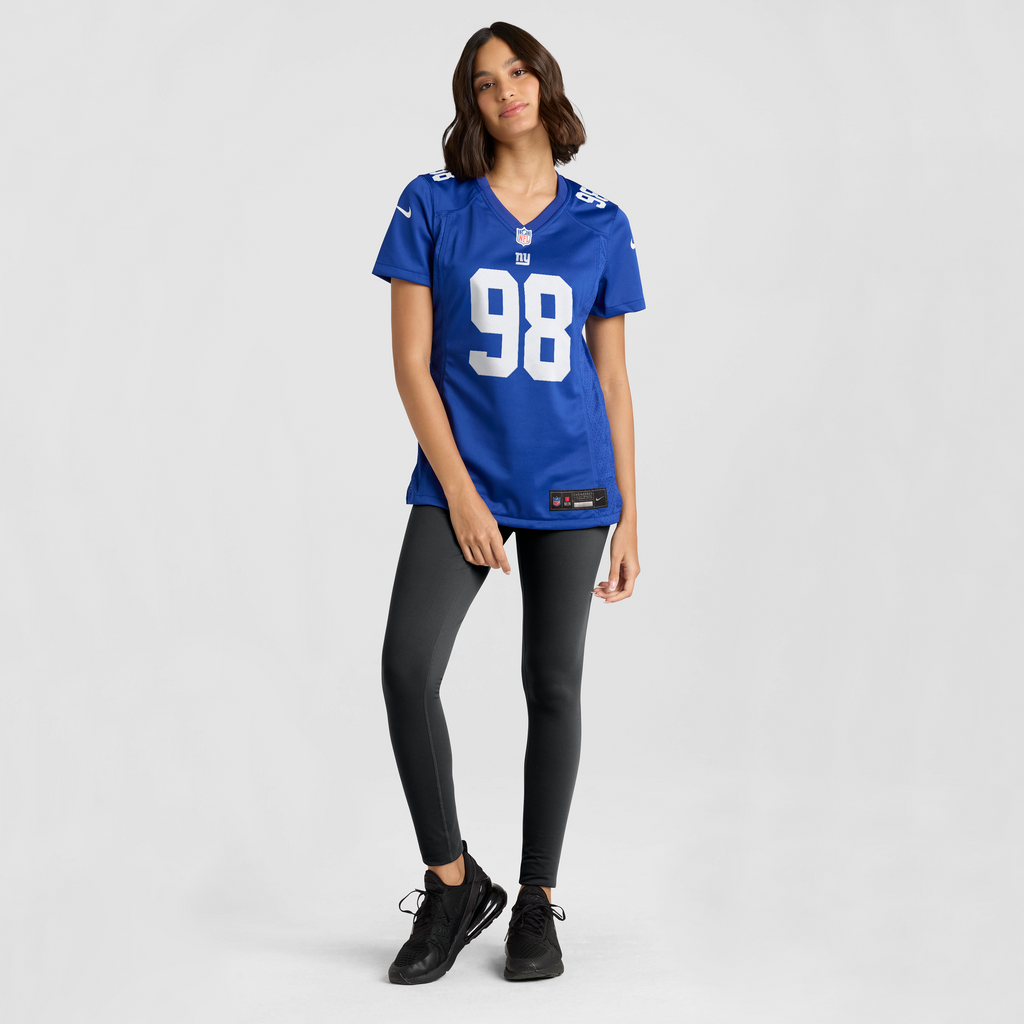 Women's New York Giants Leki Fotu Nike Royal Team Game Jersey