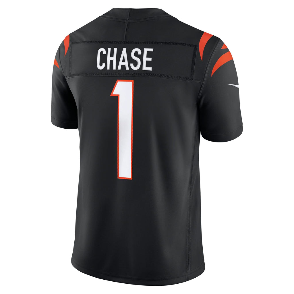 Men's Cincinnati Bengals Jamarr Chase Nike Black Team Vapor Fuse Stitched Limited Jersey