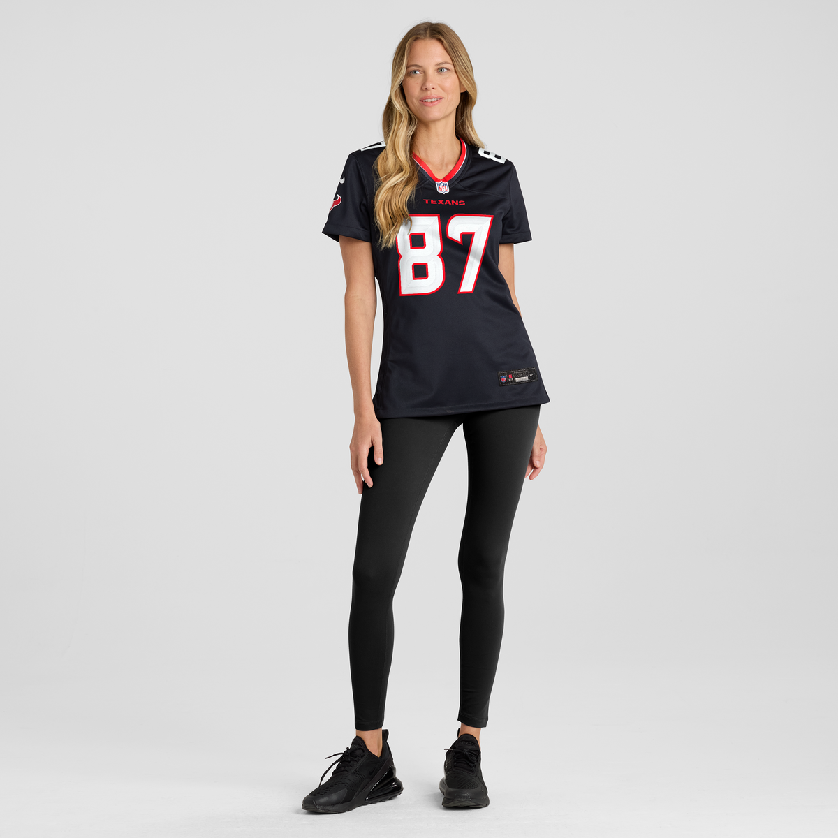 Women's Houston Texans Foster Moreau Nike Navy Team Game Jersey
