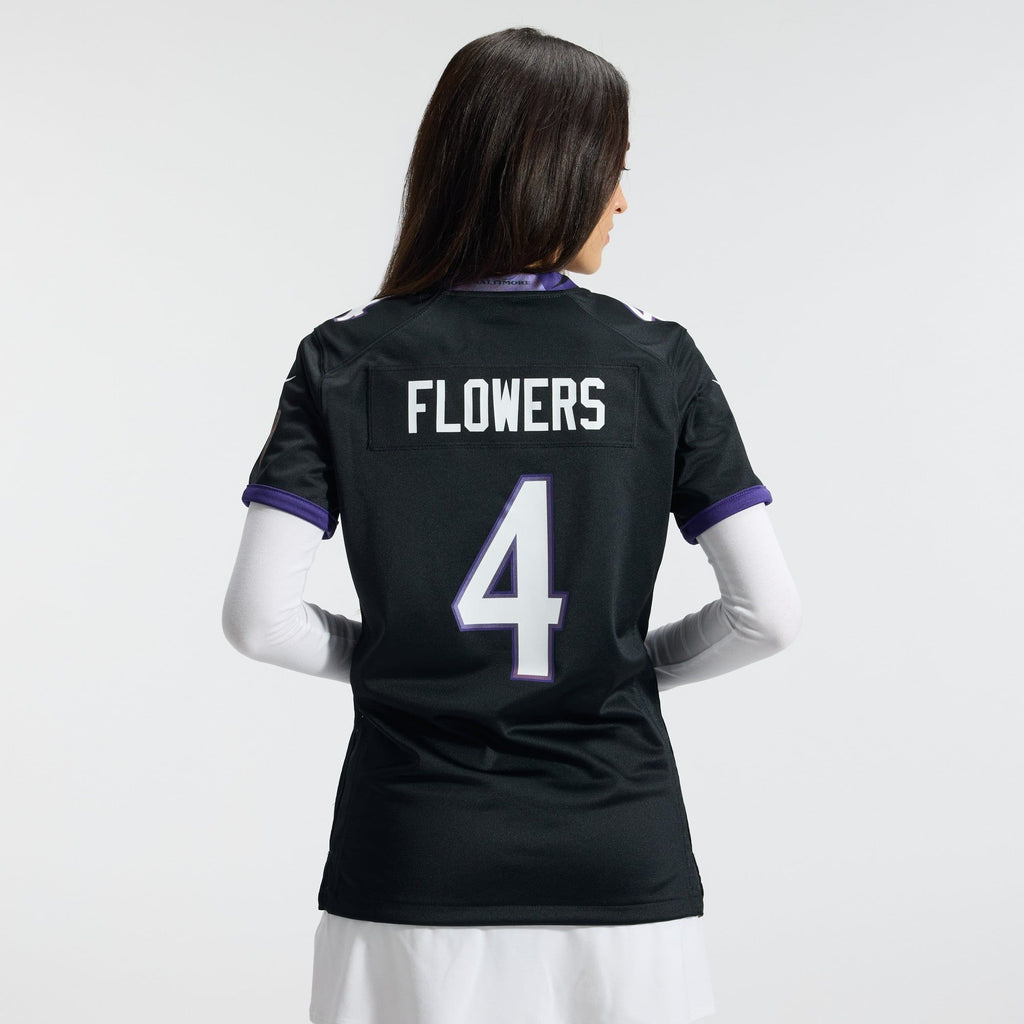 Women's Baltimore Ravens Zay Flowers Nike Black Alternate Game Jersey