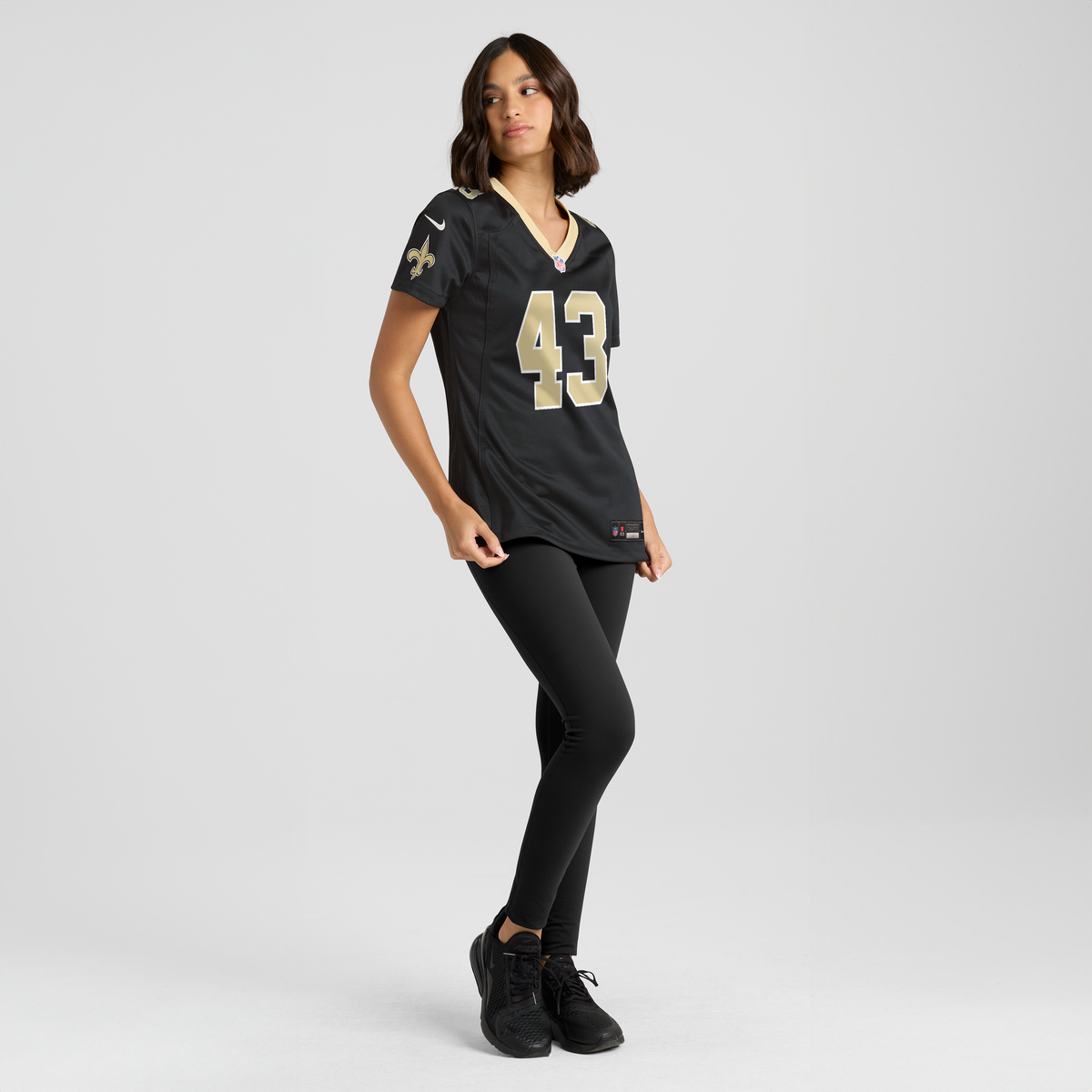 Women's New Orleans Saints Michael Davis Nike Black Team Game Jersey
