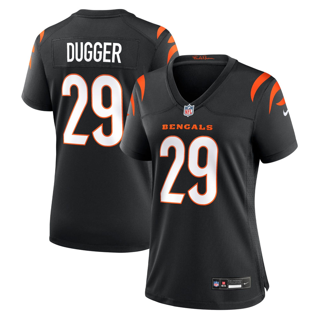 Women's Cincinnati Bengals Kyle Dugger Nike Black Team Game Jersey