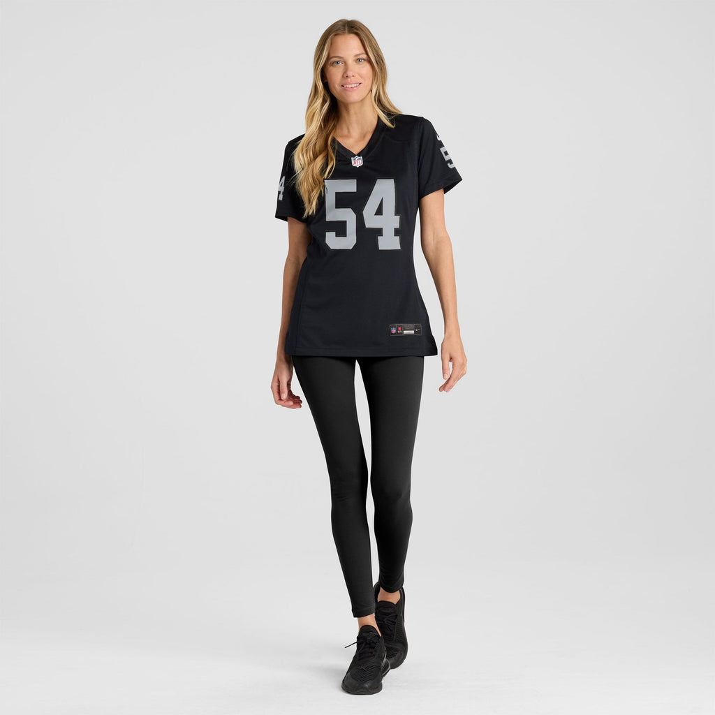 Women's Las Vegas Raiders Brennan Jackson Nike Black Team Game Jersey