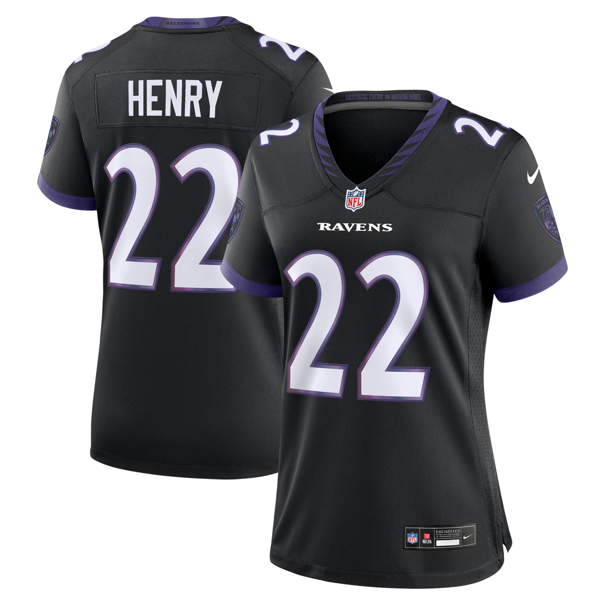 Women's Baltimore Ravens Derrick Henry Nike Black Alternate Game Jersey